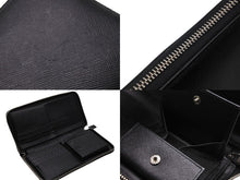 Load image into Gallery viewer, PRADA プラダ 長財布 小銭入れ カードケース ブラック レザー 2M1122 シルバー金具 美品 中古 53406