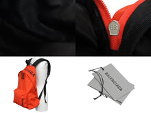画像をギャラリービューアに読み込む, BALENCIAGA バレンシアガ リュック デイパック バックパック レッド ナイロン 507460 美品 中古 53409
