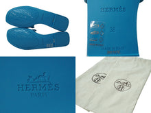 Load image into Gallery viewer, 新品未使用 HERMES エルメス ALOHA アロハ サンダル ビーチサンダル 201157Z イタリア製 ラバー ブルー サイズ38 53438