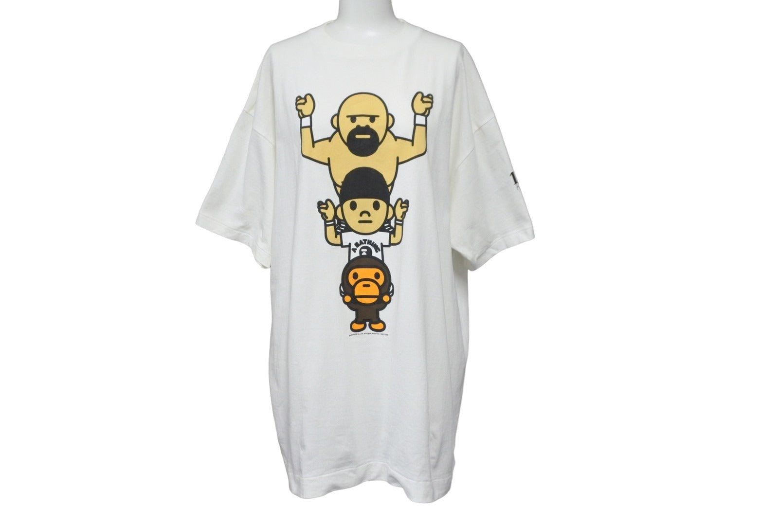 A BATHING APE アベイシングエイプ 半袖Ｔシャツ 全日本プロレス武藤敬司 15周年 2008 ホワイト コットン サイズXL 美品 中古  53459 – Casanova Vintage