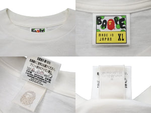 A BATHING APE アベイシングエイプ 半袖Ｔシャツ 全日本プロレス武藤敬司 15周年 2008 ホワイト コットン サイズXL 美品 中古 53459