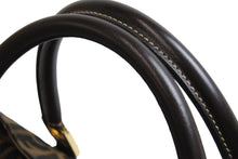 画像をギャラリービューアに読み込む, FENDI フェンディ ハンドバッグ ズッカ柄 ブラウン キャンバス レザー 4 14968/2 9 ゴールド金具 美品 中古 53559