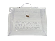 Load image into Gallery viewer, HERMES エルメス ビニール ケリー ヴィンテージ ハンドバッグ ターンロック式 スケルトン クリア ゴールド金具 美品 中古 53583