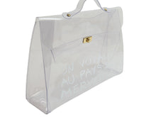 Load image into Gallery viewer, HERMES エルメス ビニール ケリー ヴィンテージ ハンドバッグ ターンロック式 スケルトン クリア ゴールド金具 美品 中古 53583