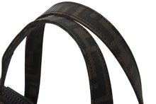 画像をギャラリービューアに読み込む, FENDI フェンディ ズッカ柄 トートバッグ 7VA-196-UZD ファスナー開閉 ブラック ブラウン 美品 中古 53638