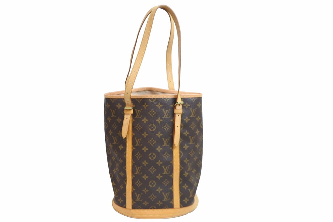 極美品 LOUIS VUITTON ルイ・ヴィトン ハンドバッグ バケットGM モノグラム M42236 PVC レザー ブラウン ゴールド金具 中古  53667 – Casanova Vintage