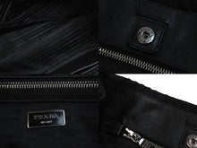 Load image into Gallery viewer, PRADA プラダ トートバッグ ハンドバッグ チェーン ブラック ナイロン シルバー金具 美品 中古 53673