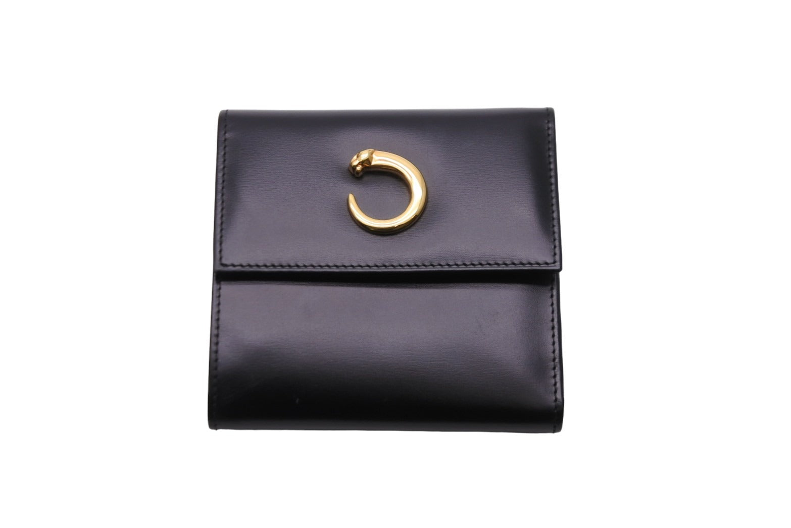 【Cartier】カルティエ　パンテールカーフレザー　三つ折り財布