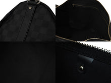 画像をギャラリービューアに読み込む, 極美品 LOUIS VUITTON ルイヴィトン ボストン キーポルバンドリエール45 ダミエグラフィット N41418 ブラック シルバー金具 53684