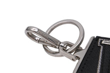 Load image into Gallery viewer, 極美品 PRADA プラダ キーリング キーホルダー 2TL254 イタリア製 サフィアーノレザー メタル ブラック グレー シルバー 中古 53689