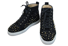 画像をギャラリービューアに読み込む, Christian Louboutin クリスチャンルブタン ミルキールイ フラット スニーカー ブラック スタッズ 3190352 40 中古 53698
