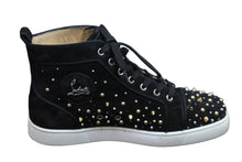 画像をギャラリービューアに読み込む, Christian Louboutin クリスチャンルブタン ミルキールイ フラット スニーカー ブラック スタッズ 3190352 40 中古 53698