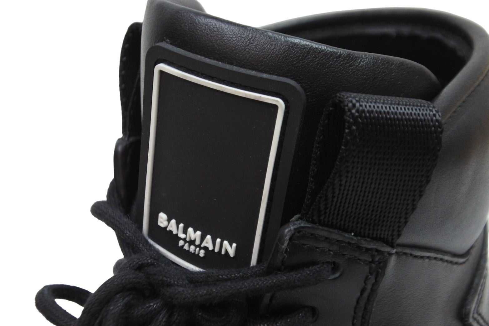 極美品 BALMAIN バルマン スニーカー ロゴバンド付き ハイカット