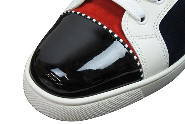 Christian Louboutin クリスチャンルブタン スニーカー ハイカット ロゴ レザー エナメル スエード サイズ40 美品 中古 53714