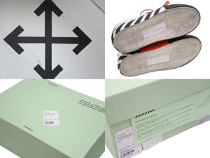 OFF-WHITE オフホワイト スニーカー ホワイト ブラック レザー サイズ40 OMIA085S20D680380110 美品 中古 53718