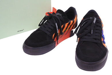 OFFWHITE オフホワイト スニーカー DIAG LOW VULCANIZED ダイアゴナル ロー バルカナイズド オレンジ ブラック 40 美品 中古 53719