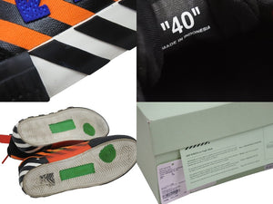 OFFWHITE オフホワイト スニーカー DIAG LOW VULCANIZED ダイアゴナル ロー バルカナイズド オレンジ ブラック 40 美品 中古 53719