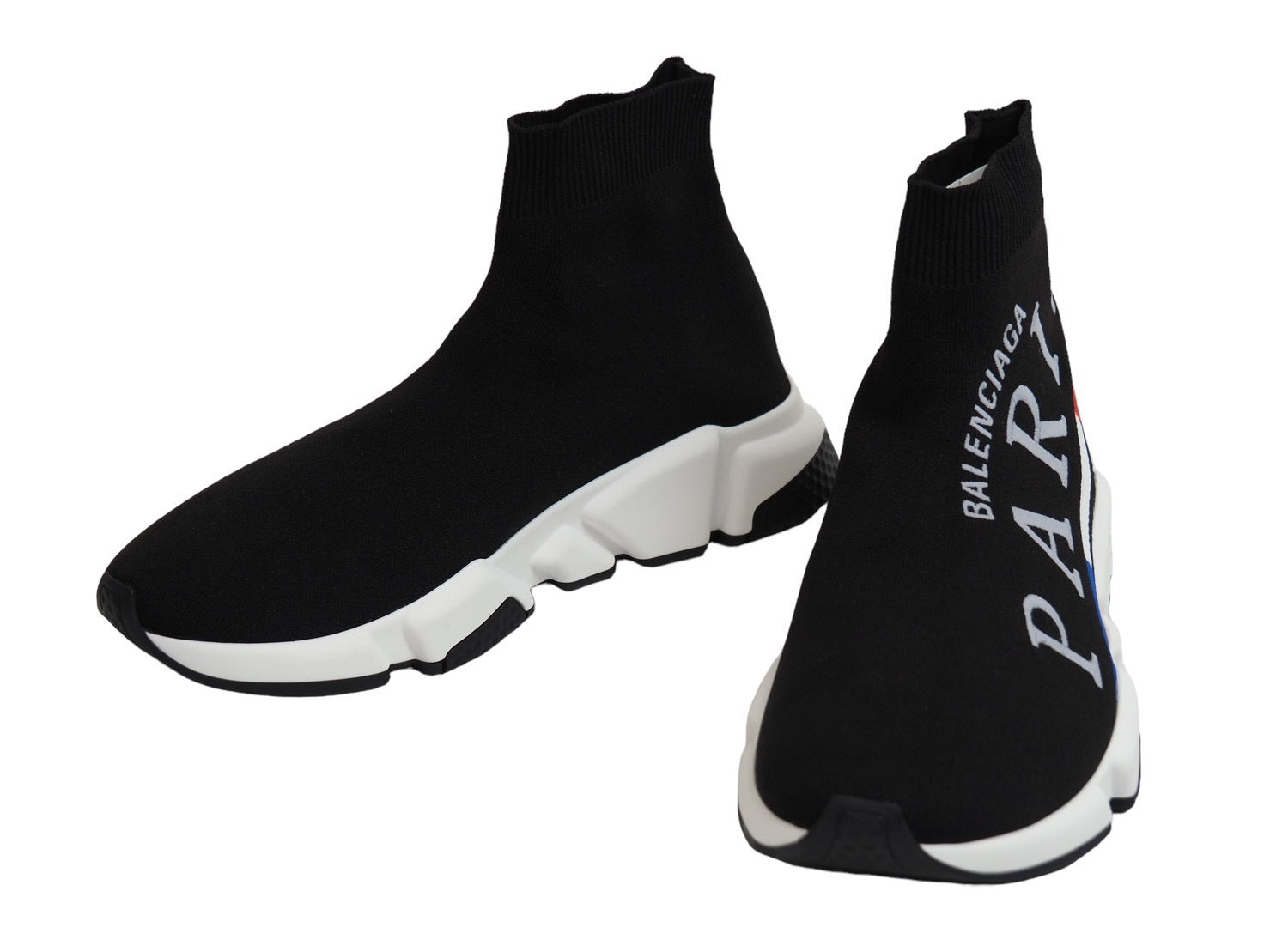 靴 メインカラーブラックホワイト極美品 バレンシアガ スピードトレーナー サイズ41 - スニーカー