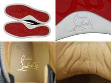 画像をギャラリービューアに読み込む, ChristianLouboutin クリスチャンルブタン ハイカット スニーカー LOUMIX2019FLATVV ネイビー ホワイト サイズ40 美品 中古 53738