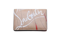 Load image into Gallery viewer, Christian Louboutin クリスチャンルブタン カードケース 名刺入れ ロゴ入り レザー PVC クラフトカラー 美品 中古 53743