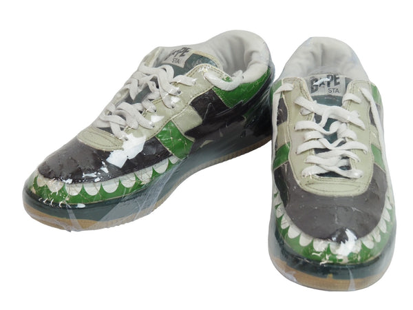 A BATHING APE × KAWS BAPE STA A BATHING APE KAWS BAPE STA sneakers green shoes 29cm used 53775