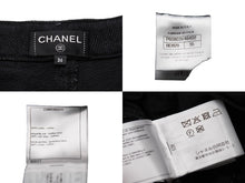 画像をギャラリービューアに読み込む, CHANEL シャネル デニムショートパンツ ココマーク P60803V46402 ベルト一体型 ブラック シルバー金具 サイズ36 美品 中古 53816