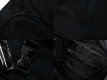 Load image into Gallery viewer, PRADA プラダ リュックサック デイパック トライアングルロゴ V136 ナイロン ブラック シルバー金具 美品 中古 53883