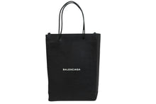画像をギャラリービューアに読み込む, BALENCIAGA バレンシアガ トートバッグ ノースサウス ショッピングバッグM 482545 ブラック シルバー金具 美品 中古 53944