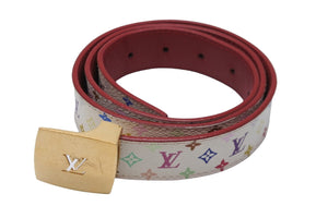 LOUIS VUITTON ルイ・ヴィトン ベルト・バックル モノグラム マルチカラー 34/85 M9682W ゴールド金具 良品 中古 53946