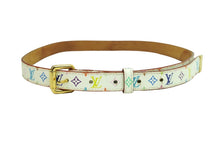 Load image into Gallery viewer, LOUIS VUITTON ルイヴィトン ベルト サンチュール・キャレ モノグラム M9272U PVC マルチカラー ゴールド金具 75 美品 中古 53955