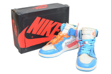 Load image into Gallery viewer, AIR JORDAN 1 X OFF-WHITE NRG オフホワイト エアジョーダン1 パウダー ノースカロライナ スニーカー AQ0818-148 美品 中古 53956