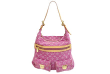 画像をギャラリービューアに読み込む, LOUIS VUITTON ルイヴィトン バギーGM ショルダーバッグ M95212 FL0020 モノグラムデニム ピンク ブラウン 美品 中古 53969