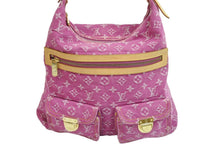 画像をギャラリービューアに読み込む, LOUIS VUITTON ルイヴィトン バギーGM ショルダーバッグ M95212 FL0020 モノグラムデニム ピンク ブラウン 美品 中古 53969