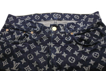 Load image into Gallery viewer, LOUIS VUITTON ルイ・ヴィトン 18AW モノグラム デニムパンツ ネイビー キムジョーンズ ロゴ HFD11WGUO 30 美品 中古 54031