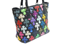Load image into Gallery viewer, 極美品 CHROME HEARTS クロムハーツ ハンドバッグ マルチカラー ブラック フルセメタリー クロスパッチ FSトート 中古 54056