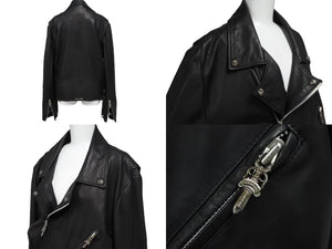 極美品 CHROME HEARTS クロムハーツ ライダースジャケット JJDEAN 裏地