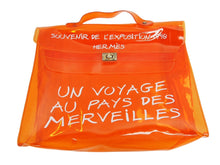 Load image into Gallery viewer, HERMES エルメス ハンドバッグ ビニールケリー クリアオレンジ ゴールド金具 ターンロック 1998年製 美品 中古 54109