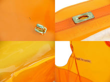 Load image into Gallery viewer, HERMES エルメス ハンドバッグ ビニールケリー クリアオレンジ ゴールド金具 ターンロック 1998年製 美品 中古 54109