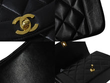 画像をギャラリービューアに読み込む, CHANEL シャネル ショルダーバッグ ダイアナ22 マトラッセ チェーン ヴィンテージ 2番台 ブラック ゴールド金具 美品 中古 54129