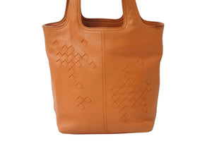 BOTTEGAVENETA ボッテガヴェネタ ハンドバッグ イントレチャート 143393V00557503 ブラウン レザー 美品 中古 54144