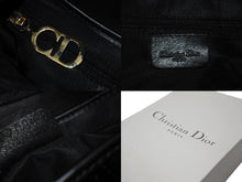 画像をギャラリービューアに読み込む, Christian Dior クリスチャンディオール ハンドバッグ サドルバック ブラック カーフ MU0040 ゴールド金具 良品 中古 54160