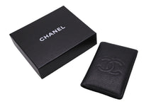 画像をギャラリービューアに読み込む, CHANEL シャネル カードケース 名刺入れ ココマーク ブラック キャビアスキン 8番台 2003年 美品 中古 54175