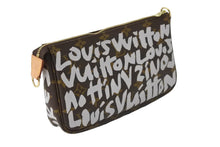画像をギャラリービューアに読み込む, 新品同様 LOUIS VUITTON ルイヴィトン ハンドバッグ M92192 グラフィティ ポシェット アクセソワール ゴールド金具 中古 54183