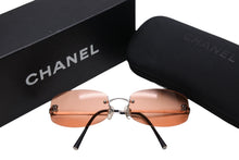 画像をギャラリービューアに読み込む, CHANEL シャネル サングラス メガネ ココマーク 4002 オレンジ シルバー ブラック サイズ54□19 美品 中古 54189