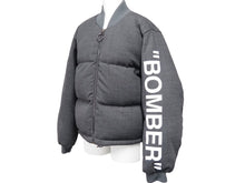 Load image into Gallery viewer, OFF-WHITE オフホワイト 18AW BOMBER ダウンジャケット グレー 花柄 プリント OWEH001E18A68053 サイズ38 美品 中古 54199
