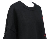 画像をギャラリービューアに読み込む, ami alexandre mattiussi アミアレクサンドレマチウシ ニット・セーター クルーネックセーター ブラック サイズM 美品 中古 54207