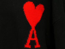 画像をギャラリービューアに読み込む, ami alexandre mattiussi アミアレクサンドレマチウシ ニット・セーター クルーネックセーター ブラック サイズM 美品 中古 54207