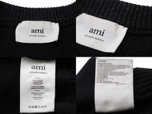画像をギャラリービューアに読み込む, ami alexandre mattiussi アミアレクサンドレマチウシ ニット・セーター クルーネックセーター ブラック サイズM 美品 中古 54207