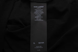 SAINT LAURENT サンローラン グラフィック ロゴ 半袖Ｔシャツ 2022年 ブラック トップス 黒色 480406 サイズXL 美品 中古 54208