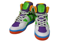 画像をギャラリービューアに読み込む, 極美品 GUCCI グッチ スニーカー バスケット ハイカット ヴィンテージ加工 661310 22SS ホワイト マルチカラー サイズ7 中古 54220